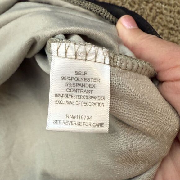 One World Brown Aztec Velour Sequin Kimono Sleeve Top Womens 2X EUC Boho - Picture 6 of 11